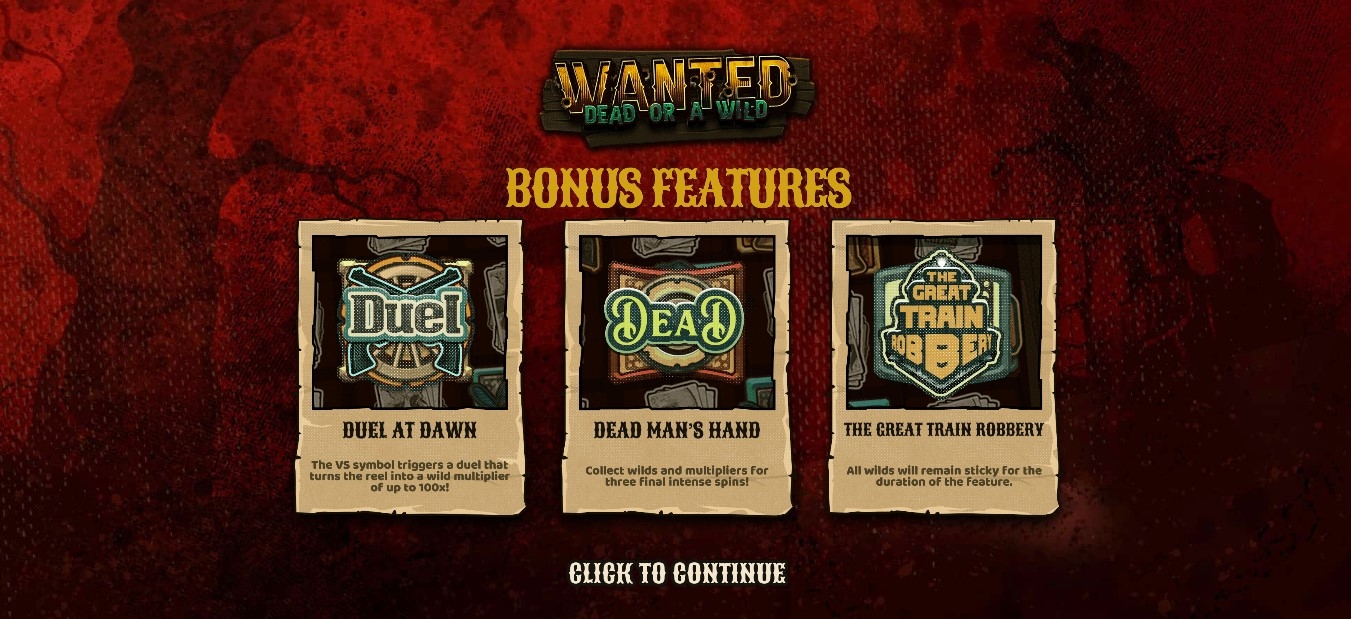 bonus features of Wanted Dead or a Wild